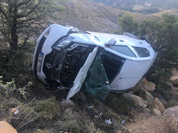 Kaza haberine giden İHA muhabiri kaza yaptı