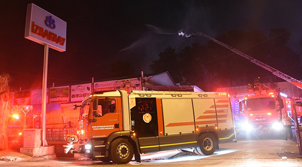 İZBAN hattında korkutan yangın