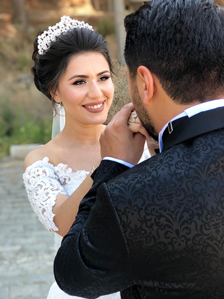 Esin ve Rıfat çiftinin mutlu günü