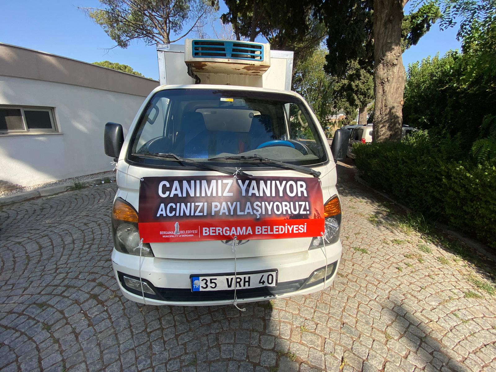 Bergama Belediyesi’nden orman yangınları için yardım seferberliği