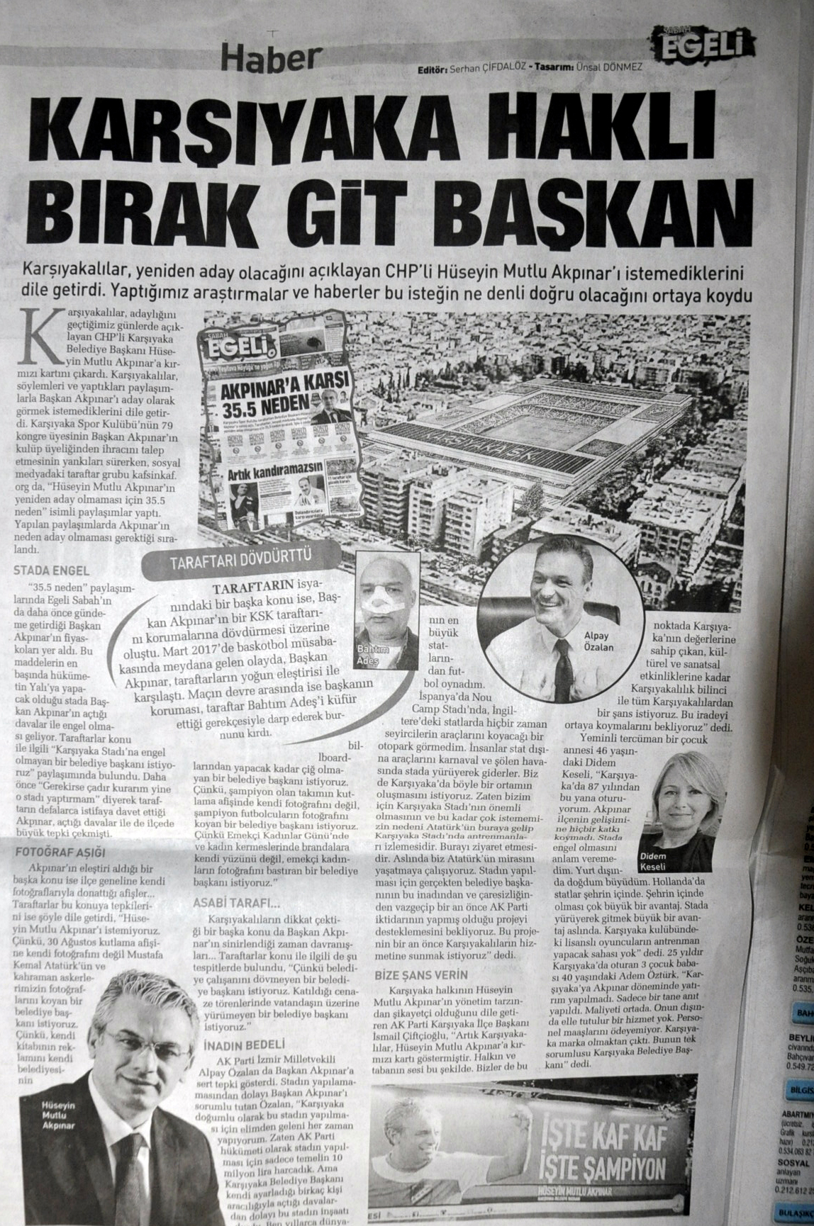 Karşıyaka haklı bırak git başkan