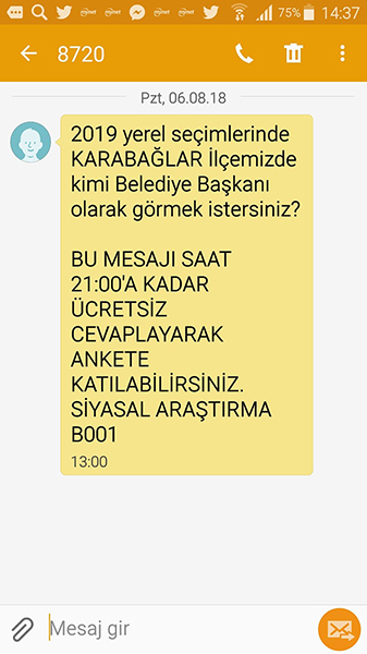 İzmir Bu SMS’i Konuşuyor !