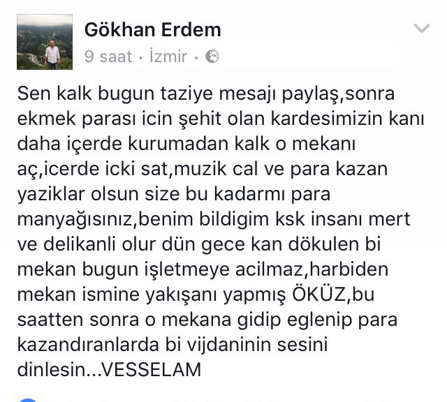 Dün cinayet, bugün eğlence...
