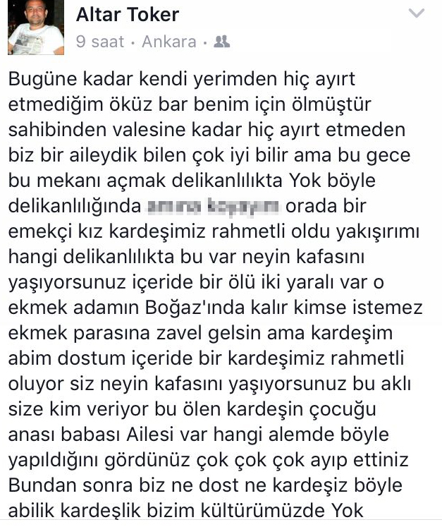 Dün cinayet, bugün eğlence...