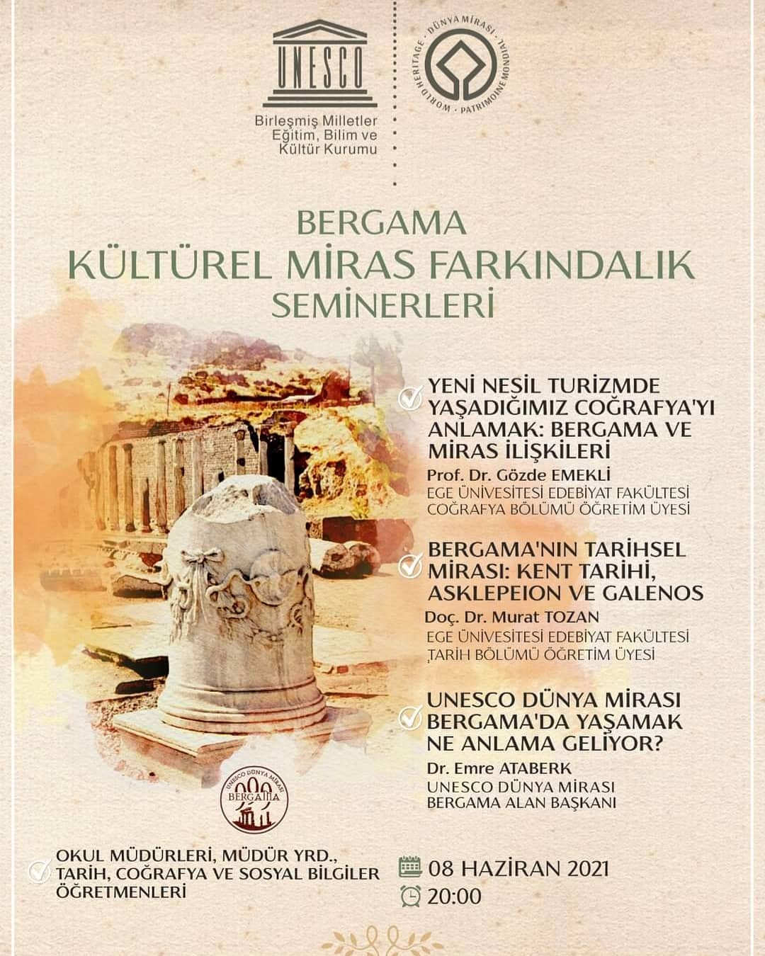 UNESCO Dünya Mirası Bergama’dan Online Seminer