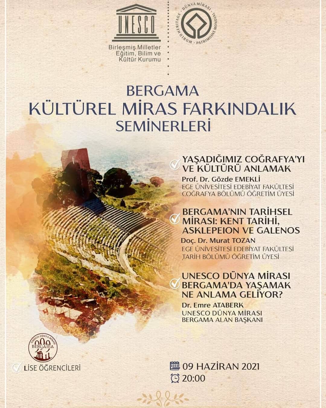 UNESCO Dünya Mirası Bergama’dan Online Seminer