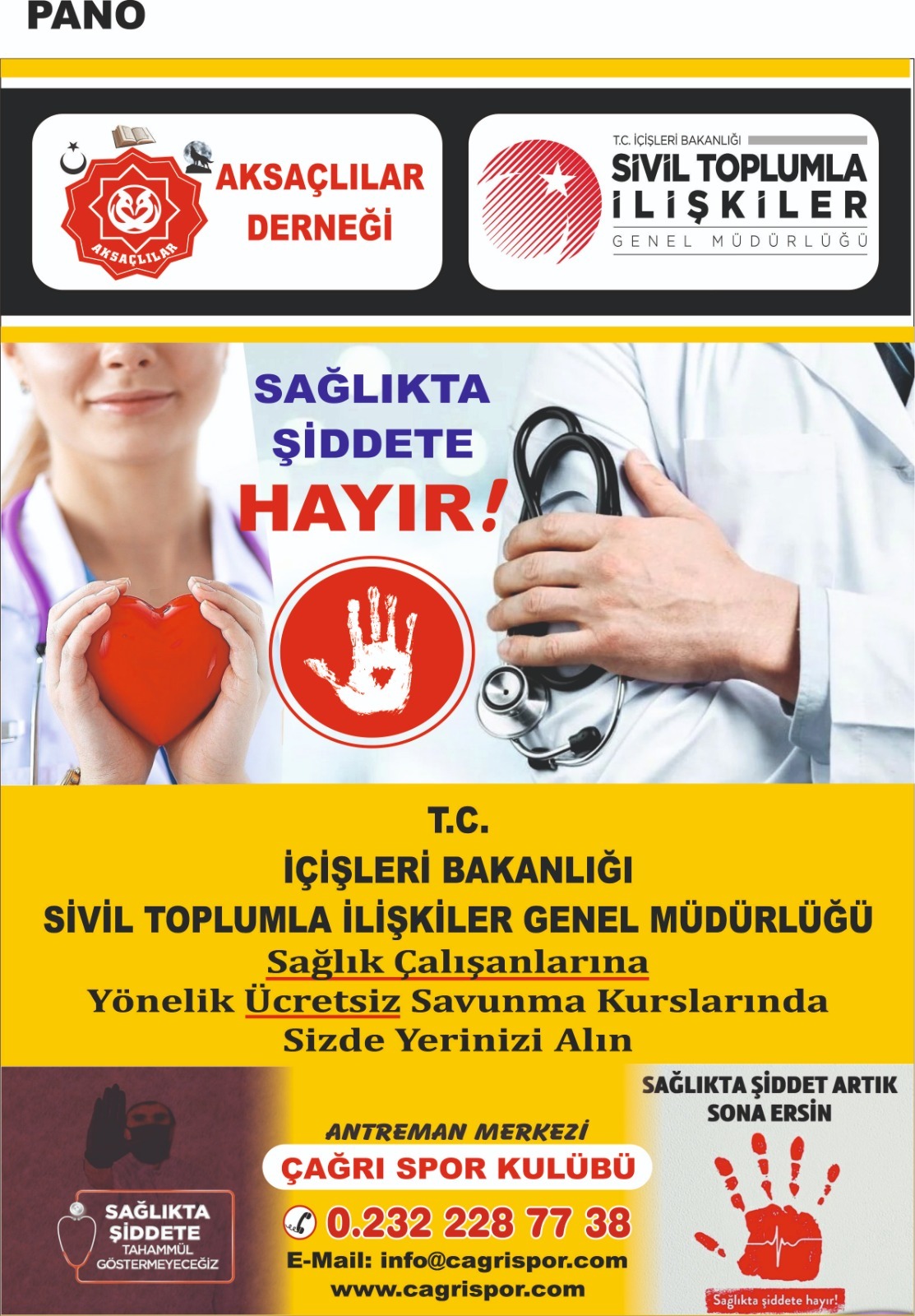 SAĞLIK ÇALIŞANLARINA YAKIN SAVUNMA VE ÇAYDIRICI SAVUNMA TEKNİKLERİ ÖĞRETİLECEK