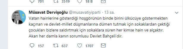 Karataş'tan Dervişoğlu'na jet yanıt: Tehdit etme, işte meydan