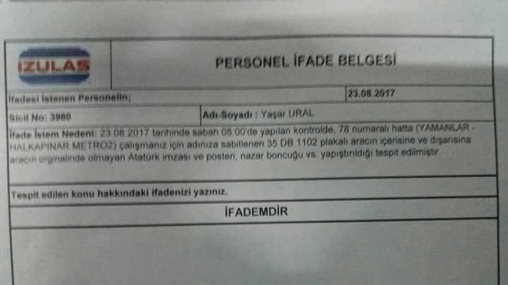 İZULAŞ'ta Skandal işten çıkartma