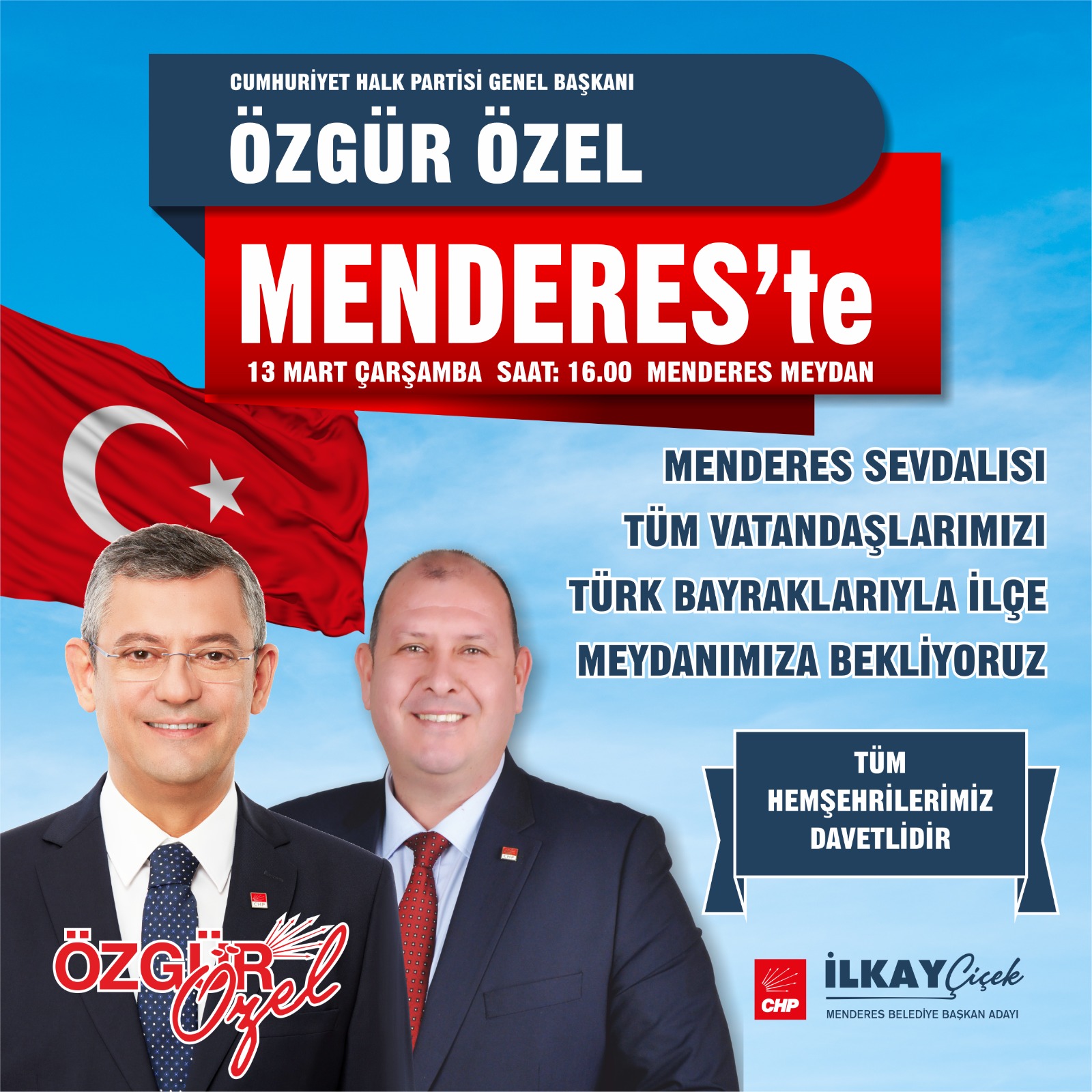 Menderes’te Türk Bayraklı Özel Gün