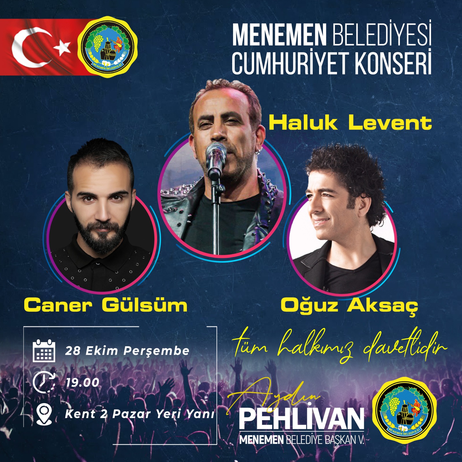 Menemen'den 29 Ekim'e bol açılış ve konserli kutlama