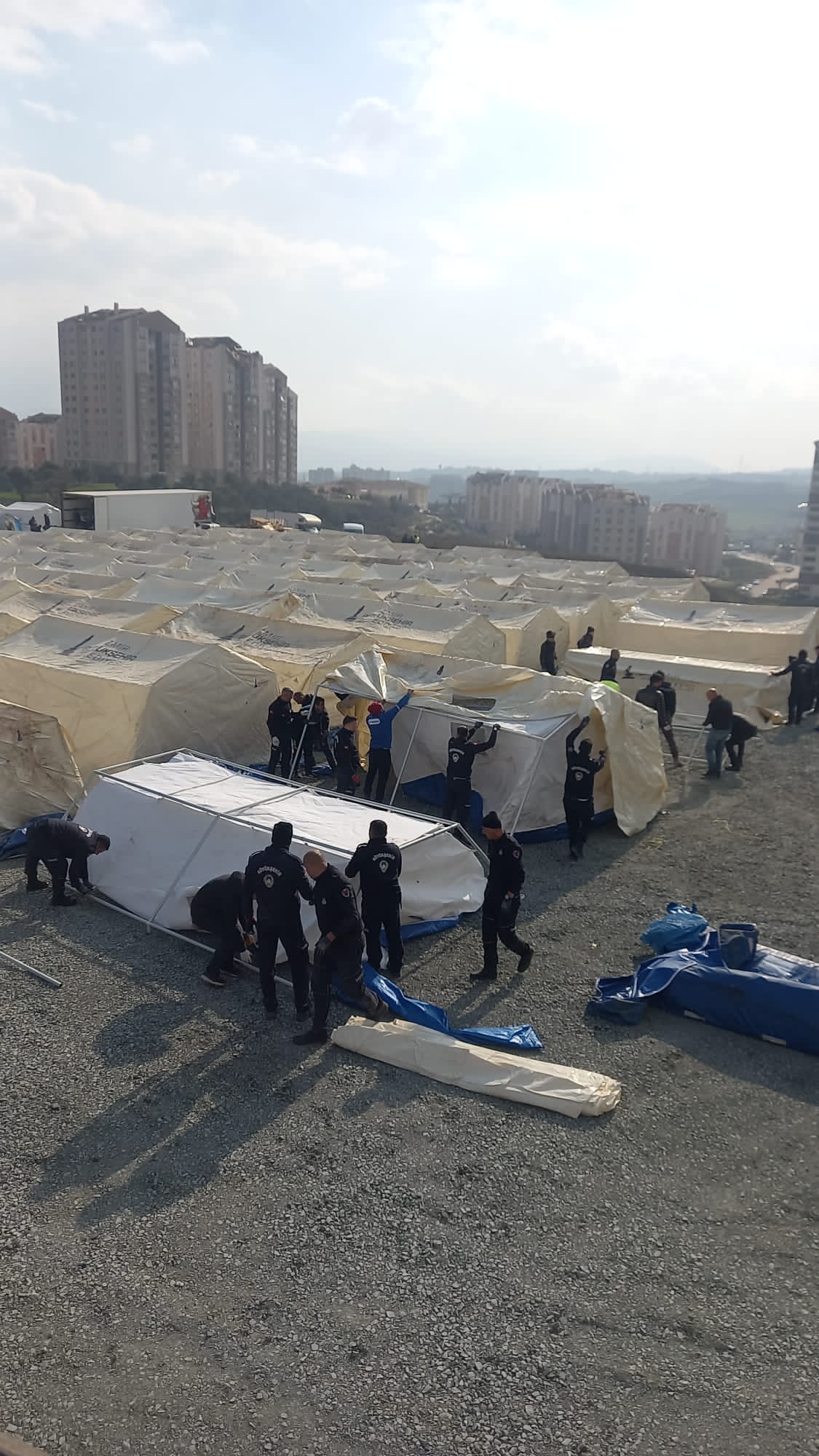 İzmir ekibi koordinasyon merkezi için Hatay'da