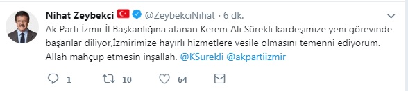 Zeybekci'den Sürekli mesajı