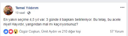 Eski başkandan aday belirleme sürecine tepki: Hayırdır, yangından mal mı kaçırıyorsunuz?