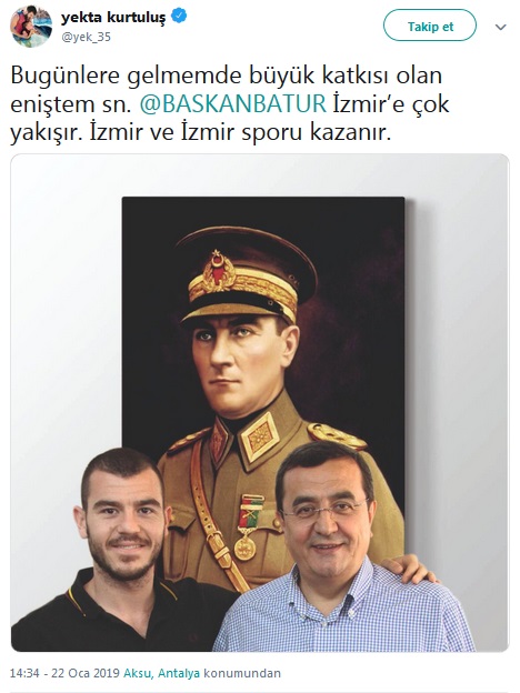 Galatasaray'ın eski futbolcularından 'İzmir adayı' paylaşımı