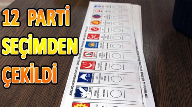 12 parti seçimden çekildi, oy pusulası değişti