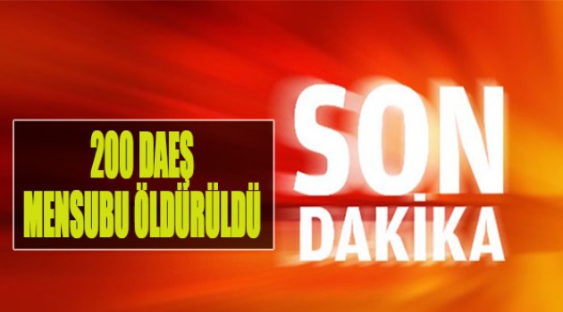 "200 Daeş Mensubu Öldürüldü''