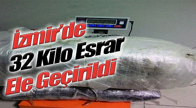 2 araçta 32 kilo esrar ele geçirildi