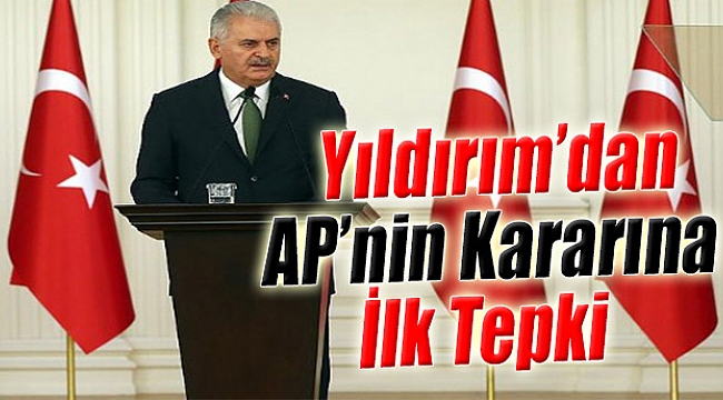 Başbakan'dan AP'nin Kararına İlk Tepki