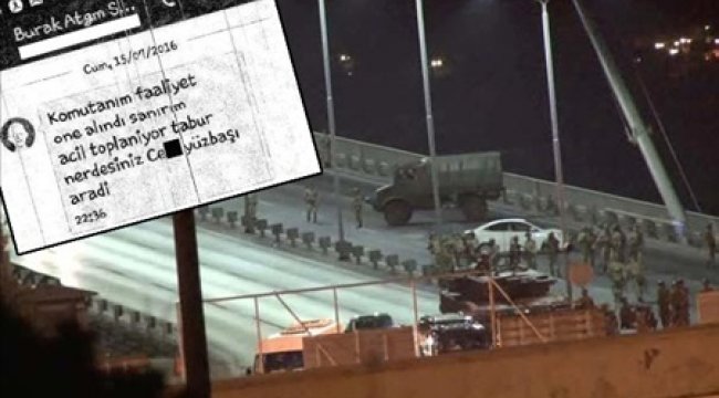 Darbe erkene alındı komutanım neredesiniz?