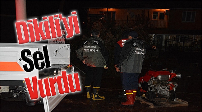 Dikili ilçesine bağlı Kabakum Mahallesini sel vurdu