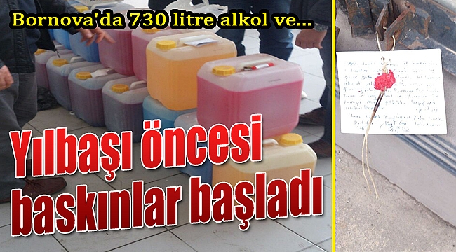 İzmir'de yılbaşı öncesi kaçak içki imalathanesine baskın