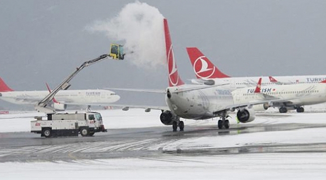 Kar alarmı verildi, THY'nin uçak seferlerini iptal etti