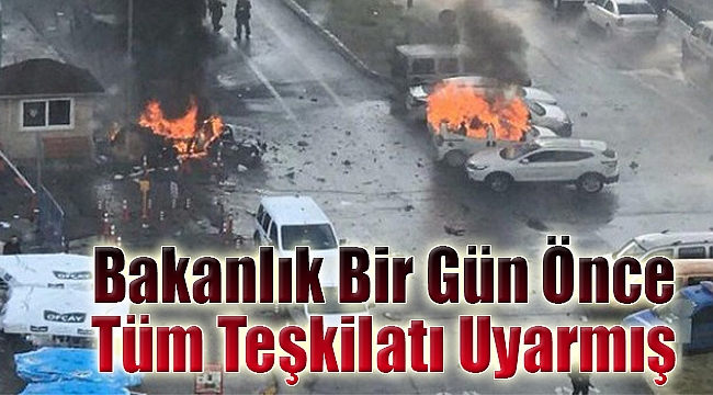 Bakanlık 1 gün önce tüm teşkilatı uyarmış