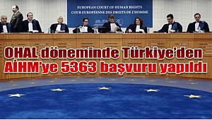 OHAL döneminde Türkiye'den AİHM'ye 5363 başvuru yapıldı