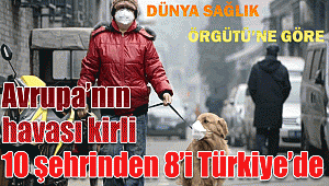 Avrupa'nın havası kirli, 10 şehrinden 8’i Türkiye’de!