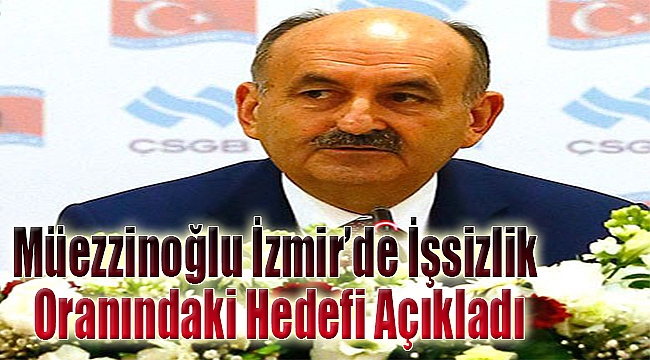 Bakan Müezzinoğlu İzmir’de ‘işsizlik oranı’nda hedefi açıkladı!