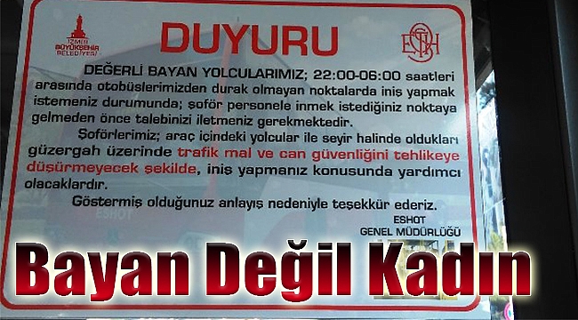 &#039;Bayan&#039; değil &#039;kadın&#039;