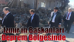 İzmir’in başkanları deprem bölgesinde!