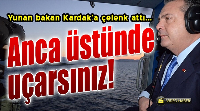 Yunan bakan Kardak&#039;a çelenk attı
