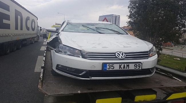 AK Partili başkan çevre yolunda kaza yaptı