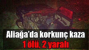 Aliağa'da korkunç kaza: 1 ölü, 2 yaralı