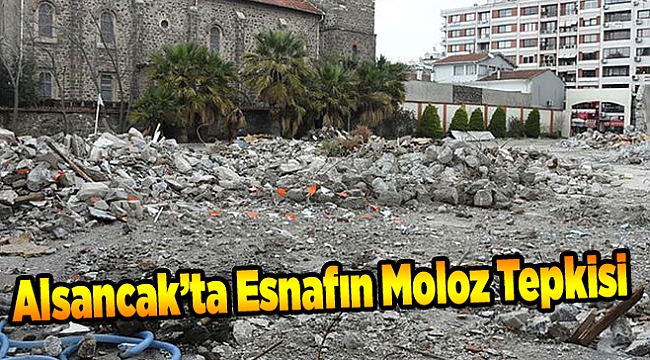 Alsancak’ta Esnafın Moloz Tepkisi