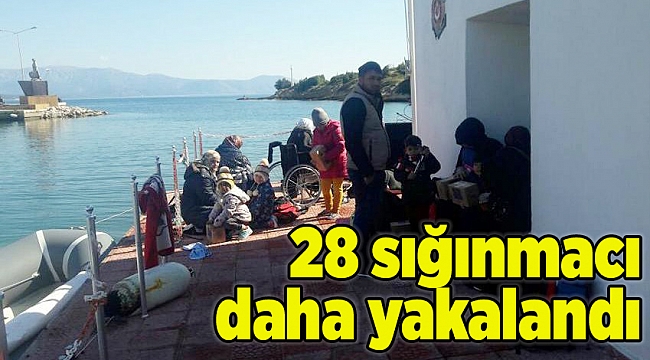 Çeşme&#039;de 28 sığınmacı yakalandı