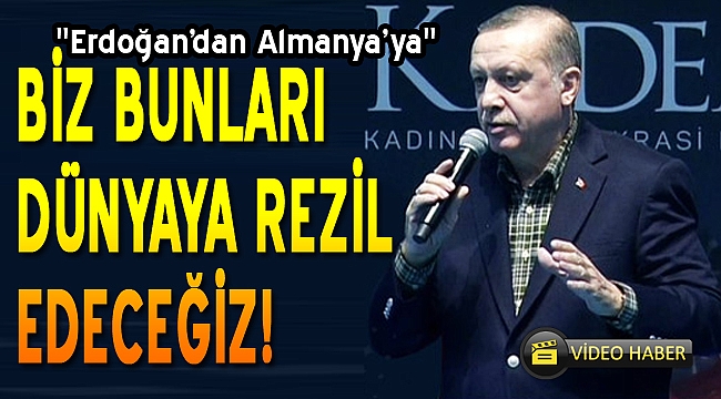 Erdoğan&#039;dan Almanya&#039;ya sert tepki: &quot;Dünyaya rezil edeceğiz&quot;