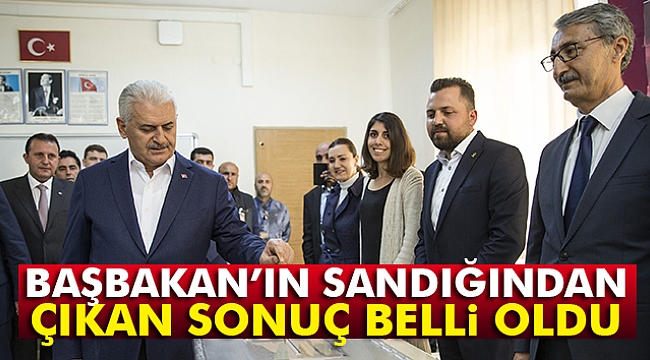 Başbakan Yıldırım&#039;ın oy kullandığı sandığın sonucu belli oldu