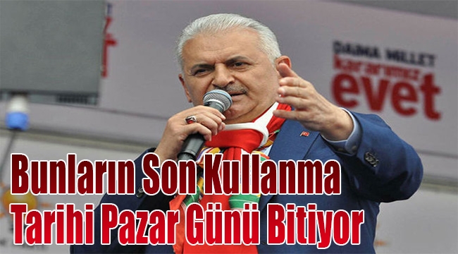 Bunların son kullanma tarihi pazar günü bitiyor