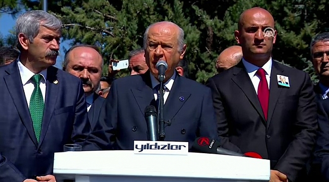 Devlet Bahçeli Alparslan Türkeş'i anma töreninde