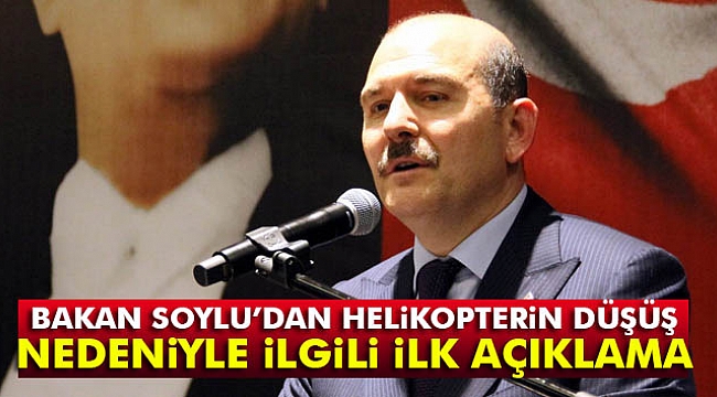 Düşen helikopter açıklaması İçişleri bakanından geldi