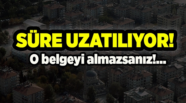 Enerji Kimlik Belgesi’nde ‘süre uzatımı’