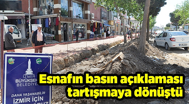 Esnafın basın açıklaması tartışmaya dönüştü