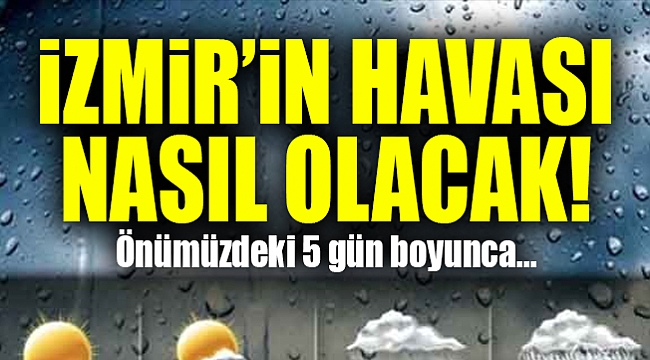 İşte İzmir'in 5 günlük hava durumu...