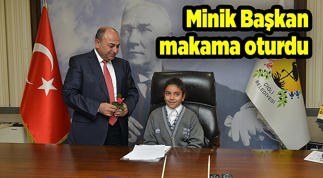 Minik Başkan makama oturdu