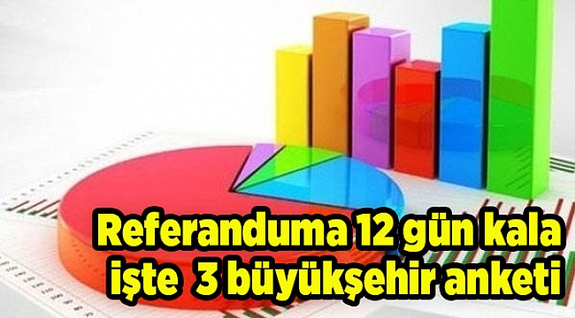 Referanduma 12 gün kala 3 büyükşehir anketi
