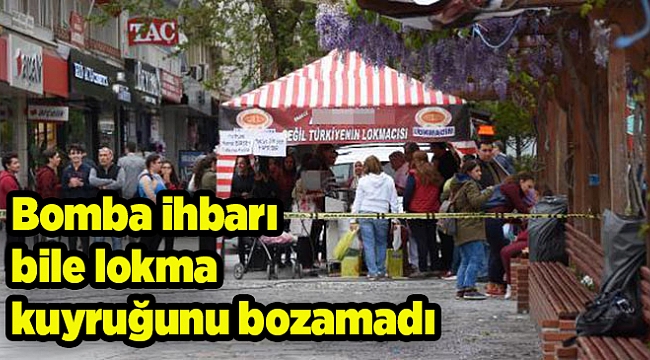 Şüpheli çanta lokma kuyruğunu bozamadı
