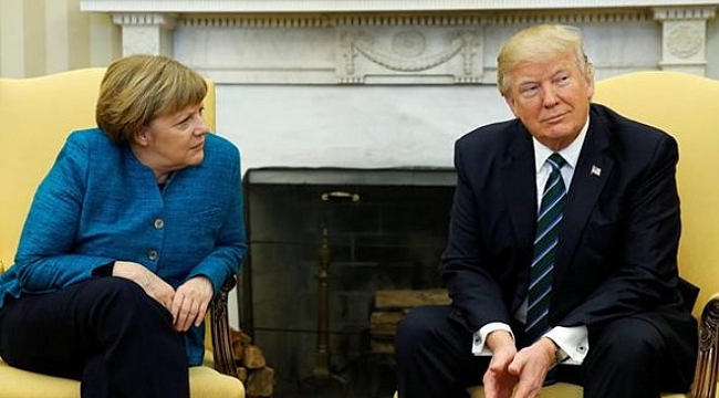 Trump Merkel'in elini neden sıkmadığını açıkladı!
